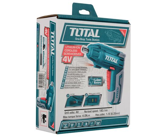 Отвертка аккумуляторная Total TSDLI0401 4В Li-Ion (6569439), изображение 4 Отвертка аккумуляторная Total TSDLI0401 4В Li-Ion (6569439), изображение 4
