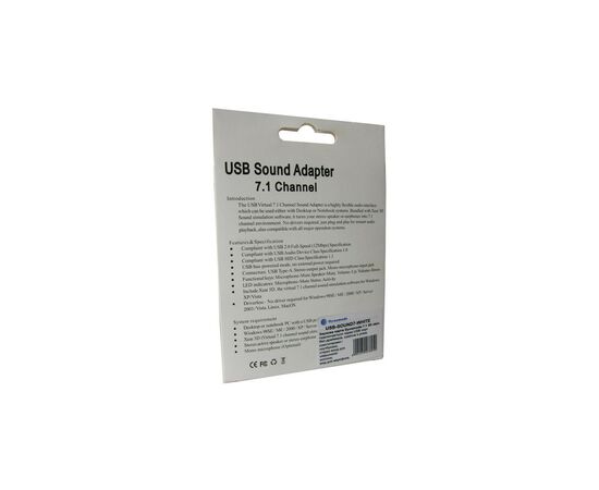 Звуковая плата Dynamode USB 8(7.1) каналов 3D RTL (USB-SOUND7-WHITE), изображение 4 Звуковая плата Dynamode USB 8(7.1) каналов 3D RTL (USB-SOUND7-WHITE), изображение 4