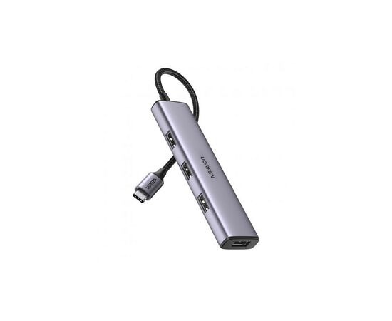 Концентратор Ugreen 4-port 1m USB 2.0 CM473 gray (20841)