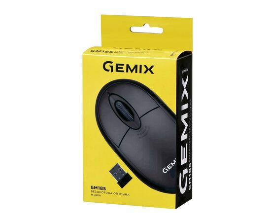 Мышка Gemix GM185 Wireless Black (GM185Bk), изображение 7 Мышка Gemix GM185 Wireless Black (GM185Bk), изображение 7