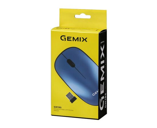 Мышка Gemix GM195 Wireless Blue (GM195Bl), изображение 6 Мышка Gemix GM195 Wireless Blue (GM195Bl), изображение 6