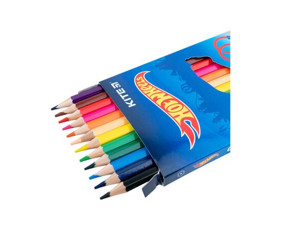Олівці кольорові Kite Hot Wheels 12 шт (HW21-051), зображення 4 Олівці кольорові Kite Hot Wheels 12 шт (HW21-051), зображення 4
