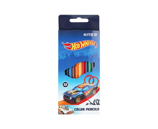 Олівці кольорові Kite Hot Wheels 12 шт (HW21-051)