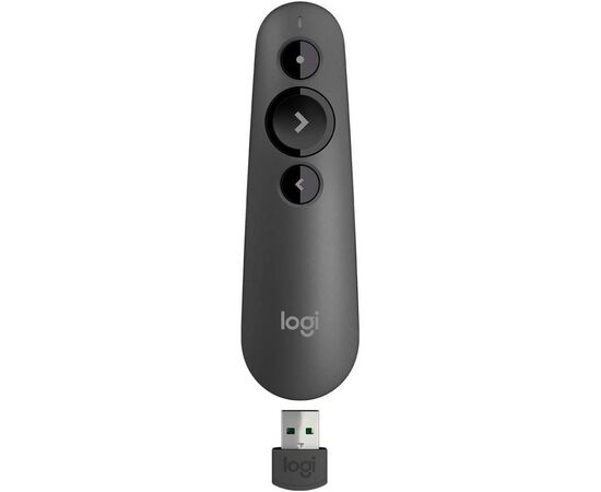 Презентер Logitech R500s Laser Pointer Presentation Remote Graphite (910-005843), зображення 2 Презентер Logitech R500s Laser Pointer Presentation Remote Graphite (910-005843), зображення 2