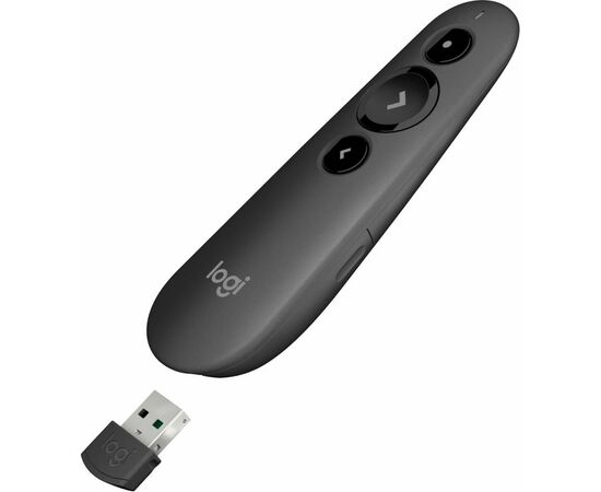 Презентер Logitech R500s Laser Pointer Presentation Remote Graphite (910-005843), зображення 3 Презентер Logitech R500s Laser Pointer Presentation Remote Graphite (910-005843), зображення 3