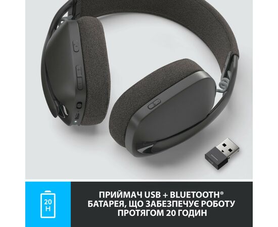 Наушники Logitech Zone Vibe 125 Graphite (981-001126), изображение 4 Наушники Logitech Zone Vibe 125 Graphite (981-001126), изображение 4