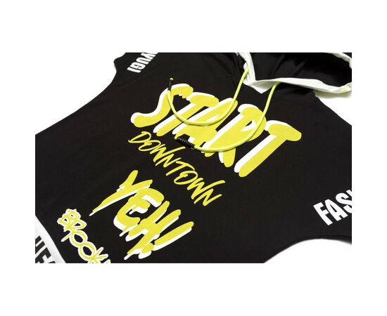 Футболка детская A-Yugi с капюшоном (7018-146G-black), изображение 3 Футболка детская A-Yugi с капюшоном (7018-146G-black), изображение 3