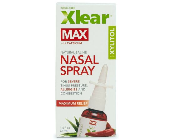 Минералы Xlear Макс назальный спрей с ксилитом и стручковым перцем 45 мл (700596000193)