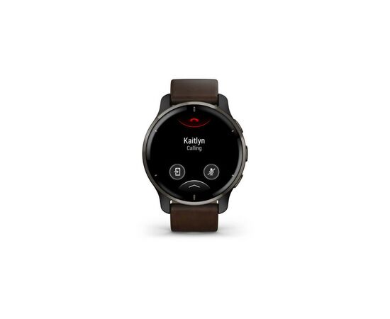 Смарт-часы Garmin Venu 2 Plus, Black + Slate, Leather, GPS (010-02496-15), изображение 2 Смарт-часы Garmin Venu 2 Plus, Black + Slate, Leather, GPS (010-02496-15), изображение 2