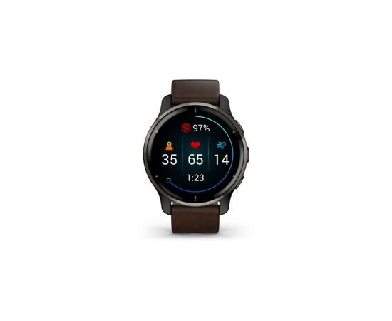 Смарт-часы Garmin Venu 2 Plus, Black + Slate, Leather, GPS (010-02496-15), изображение 4 Смарт-часы Garmin Venu 2 Plus, Black + Slate, Leather, GPS (010-02496-15), изображение 4