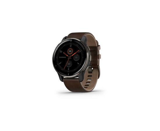 Смарт-часы Garmin Venu 2 Plus, Black + Slate, Leather, GPS (010-02496-15)