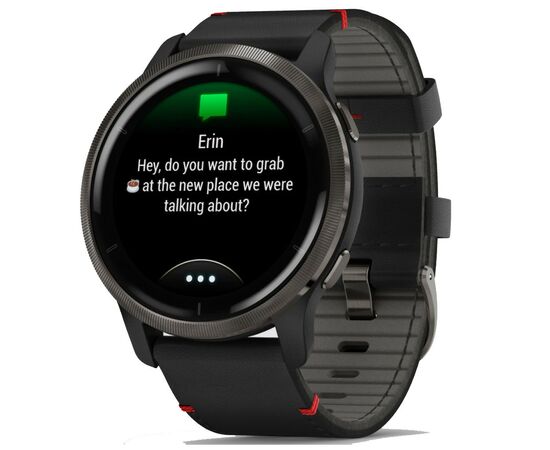 Смарт-часы Garmin Venu 2, GPS, Wi-Fi, Black + Slate, Leather, GPS (010-02430-21), изображение 2 Смарт-часы Garmin Venu 2, GPS, Wi-Fi, Black + Slate, Leather, GPS (010-02430-21), изображение 2