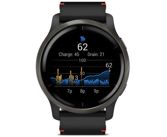 Смарт-часы Garmin Venu 2, GPS, Wi-Fi, Black + Slate, Leather, GPS (010-02430-21), изображение 3 Смарт-часы Garmin Venu 2, GPS, Wi-Fi, Black + Slate, Leather, GPS (010-02430-21), изображение 3