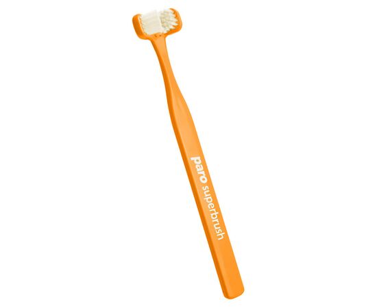 Зубная щетка Paro Swiss Superbrush трехсторонняя оранжевая (7610458007242-orange)