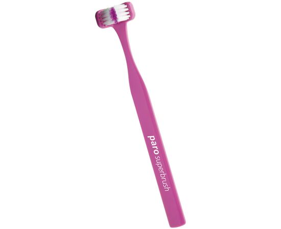 Зубная щетка Paro Swiss Superbrush трехсторонняя розовая (7610458007242-pink)
