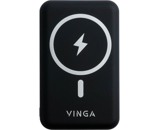 Батарея универсальная Vinga 10000 mAh Wireless Magnetic QC+PD (VPBAMS10BK), изображение 8 Батарея универсальная Vinga 10000 mAh Wireless Magnetic QC+PD (VPBAMS10BK), изображение 8