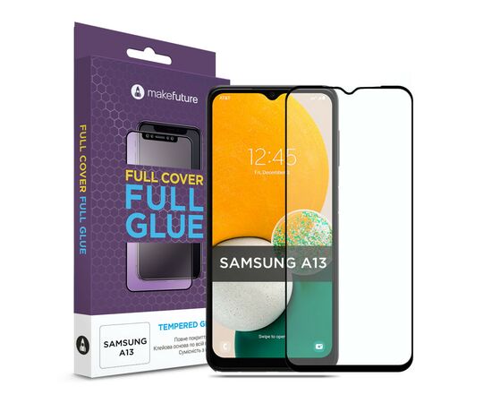 Стекло защитное MakeFuture Samsung A13 Full Cover Full Glue (MGF-SA13)
