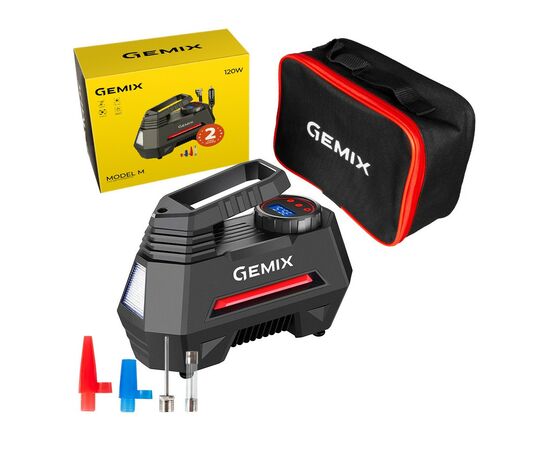 Автомобильный компрессор Gemix Model M black/red (10700097), изображение 3 Автомобильный компрессор Gemix Model M black/red (10700097), изображение 3