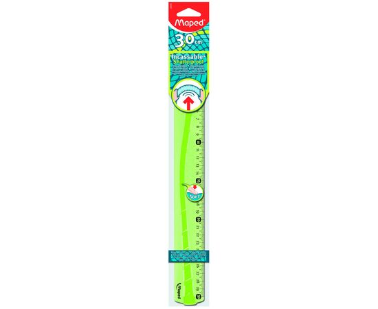 Линейка Maped UNBREAKABLE, 30см пластиковая, блистер (MP.244030), изображение 3 Линейка Maped UNBREAKABLE, 30см пластиковая, блистер (MP.244030), изображение 3