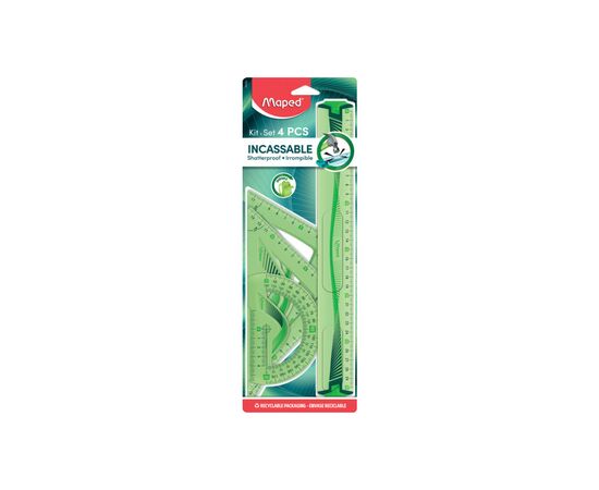 Линейка Maped набор UNBREAKABLE MAXI 30см. (4предметы), блистер (MP.244304)
