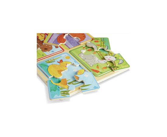 Пазл Melissa&Doug деревянные в футляре "Игривые друзья" (MD31364), изображение 3 Пазл Melissa&Doug деревянные в футляре "Игривые друзья" (MD31364), изображение 3