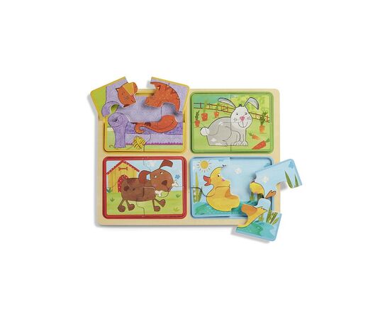 Пазл Melissa&Doug деревянные в футляре "Игривые друзья" (MD31364), изображение 4 Пазл Melissa&Doug деревянные в футляре "Игривые друзья" (MD31364), изображение 4