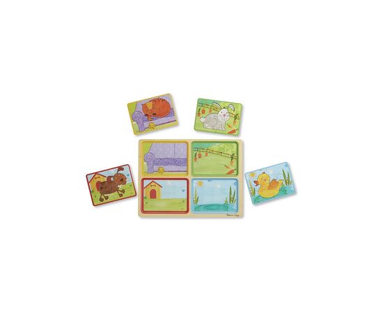 Пазл Melissa&Doug деревянные в футляре "Игривые друзья" (MD31364), изображение 6 Пазл Melissa&Doug деревянные в футляре "Игривые друзья" (MD31364), изображение 6