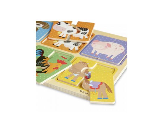 Пазл Melissa&Doug деревянные в футляре "Друзья фермы" (MD31363), изображение 4 Пазл Melissa&Doug деревянные в футляре "Друзья фермы" (MD31363), изображение 4