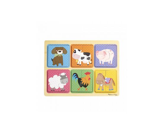 Пазл Melissa&Doug деревянные в футляре "Друзья фермы" (MD31363), изображение 5 Пазл Melissa&Doug деревянные в футляре "Друзья фермы" (MD31363), изображение 5