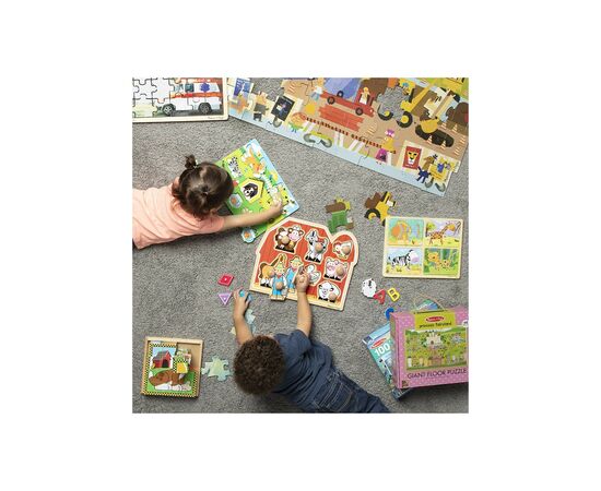 Пазл Melissa&Doug деревянные в футляре "Животные" (MD31362), изображение 4 Пазл Melissa&Doug деревянные в футляре "Животные" (MD31362), изображение 4