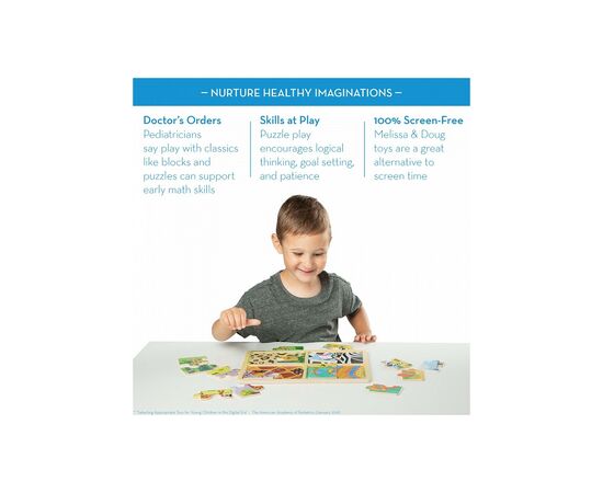 Пазл Melissa&Doug деревянные в футляре "Животные" (MD31362), изображение 5 Пазл Melissa&Doug деревянные в футляре "Животные" (MD31362), изображение 5