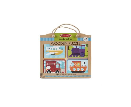 Пазл Melissa&Doug деревянные в футляре "Транспортные средства" (MD31361), изображение 2 Пазл Melissa&Doug деревянные в футляре "Транспортные средства" (MD31361), изображение 2