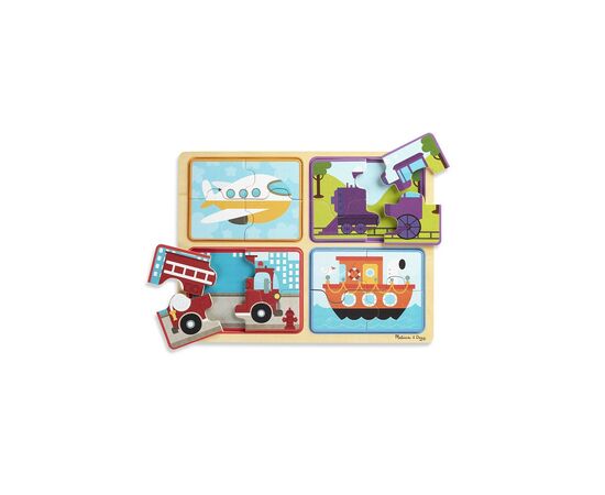 Пазл Melissa&Doug деревянные в футляре "Транспортные средства" (MD31361)