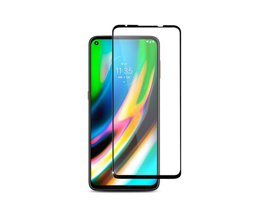 Стекло защитное PowerPlant Full screen Motorola Moto G9 Plus, Black (GL609406)