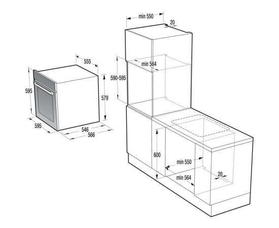 Духовой шкаф Gorenje BOP747ORA-B, изображение 3 Духовой шкаф Gorenje BOP747ORA-B, изображение 3