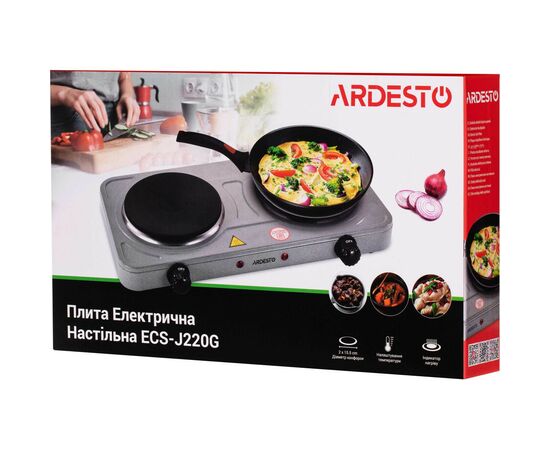 Настольная плита Ardesto ECS-J220G, изображение 5 Настольная плита Ardesto ECS-J220G, изображение 5