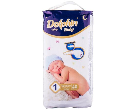 Подгузники Dolphin Newborn 2-5 кг 40 шт (8680131204038)