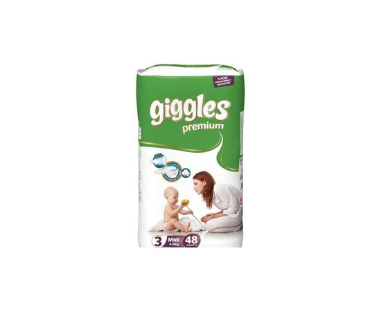 Подгузник Giggles Premium Midi 4-9 кг 48 шт (8680131201594)