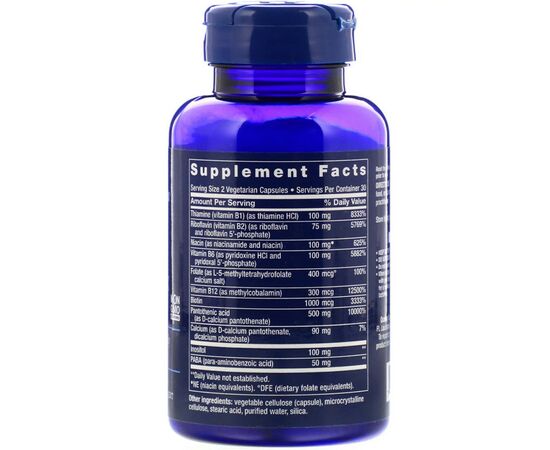 Витамин Life Extension Комплекс Витаминов Группы В, BioActive Complete B-Complex, (LEX-19456), изображение 2 Витамин Life Extension Комплекс Витаминов Группы В, BioActive Complete B-Complex, (LEX-19456), изображение 2