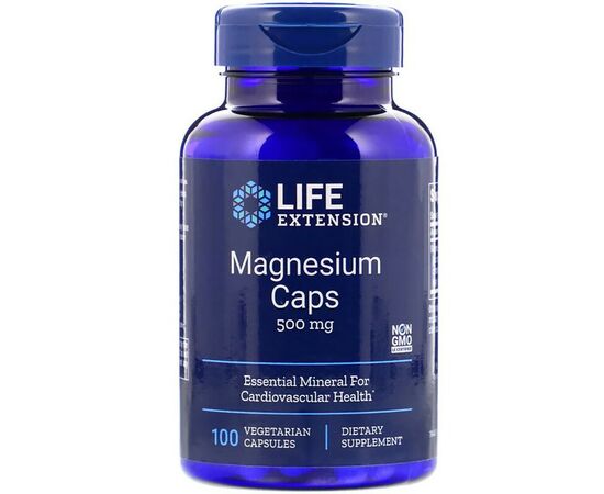 Минералы Life Extension Магний, Magnesium, 500 мг, 100 вегетарианских капсул (LEX-14591)