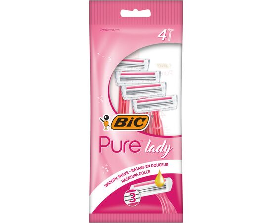 Бритва Bic Pure 3 Lady Pink 4 шт. (3086123363816)