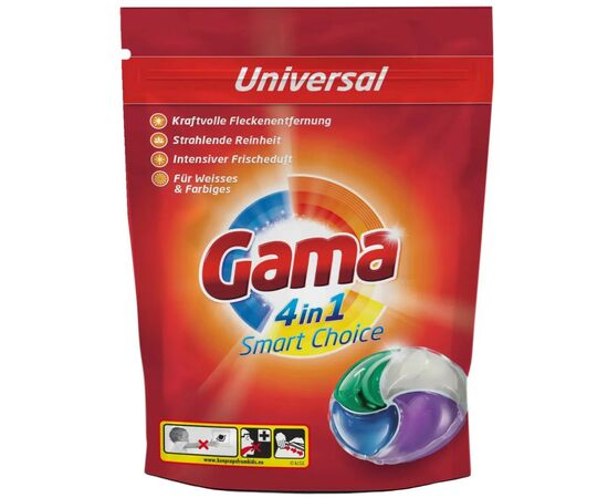 Капсулы для стирки Gama 4 in 1 Universal 18 шт. (8435495826965)