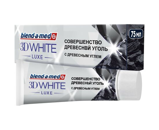 Зубна паста Blend-a-med 3D White Luxe Деревне вугілля 75 мл (8006540316382)