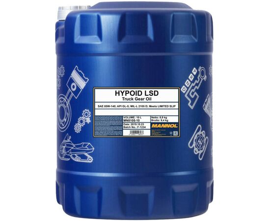 Трансмиссионное масло Mannol HYPOID LSD 10л 85W-140 (MN8105-10)