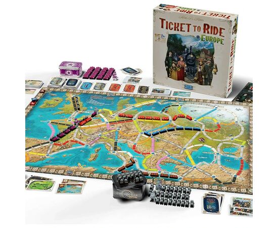 Настольная игра Days of Wonder Ticket to Ride: Europe-15th Anniversary Deluxe Edition, англ (824968200339), изображение 2 Настольная игра Days of Wonder Ticket to Ride: Europe-15th Anniversary Deluxe Edition, англ (824968200339), изображение 2