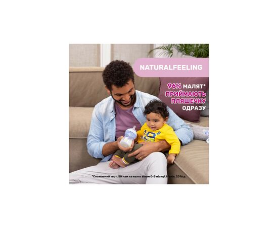 Бутылочка для кормления Chicco Natural Feeling Color 330 мл +6 мес Голубая (81335.20), изображение 5 Бутылочка для кормления Chicco Natural Feeling Color 330 мл +6 мес Голубая (81335.20), изображение 5