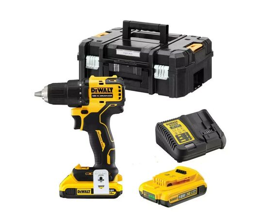 Шуруповерт DeWALT XR Li-Ion 18 В, 65 Нм, 2 АКБ + ЗУ, кейс (DCD708D2T), изображение 3 Шуруповерт DeWALT XR Li-Ion 18 В, 65 Нм, 2 АКБ + ЗУ, кейс (DCD708D2T), изображение 3