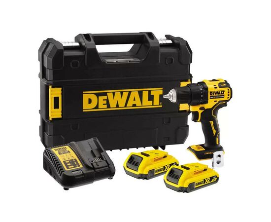Шуруповерт DeWALT XR Li-Ion 18 В, 65 Нм, 2 АКБ + ЗУ, кейс (DCD708D2T)
