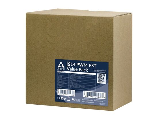 Кулер для корпуса Arctic P14 PWM PST (ACFAN00138A), изображение 3 Кулер для корпуса Arctic P14 PWM PST (ACFAN00138A), изображение 3