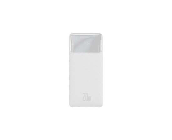 Батарея универсальная Baseus Bipow 20000mAh, PD/20W, QC3.0/USB-C, 2*USB-A/3A(max.), white (PPDML-M02), изображение 2 Батарея универсальная Baseus Bipow 20000mAh, PD/20W, QC3.0/USB-C, 2*USB-A/3A(max.), white (PPDML-M02), изображение 2